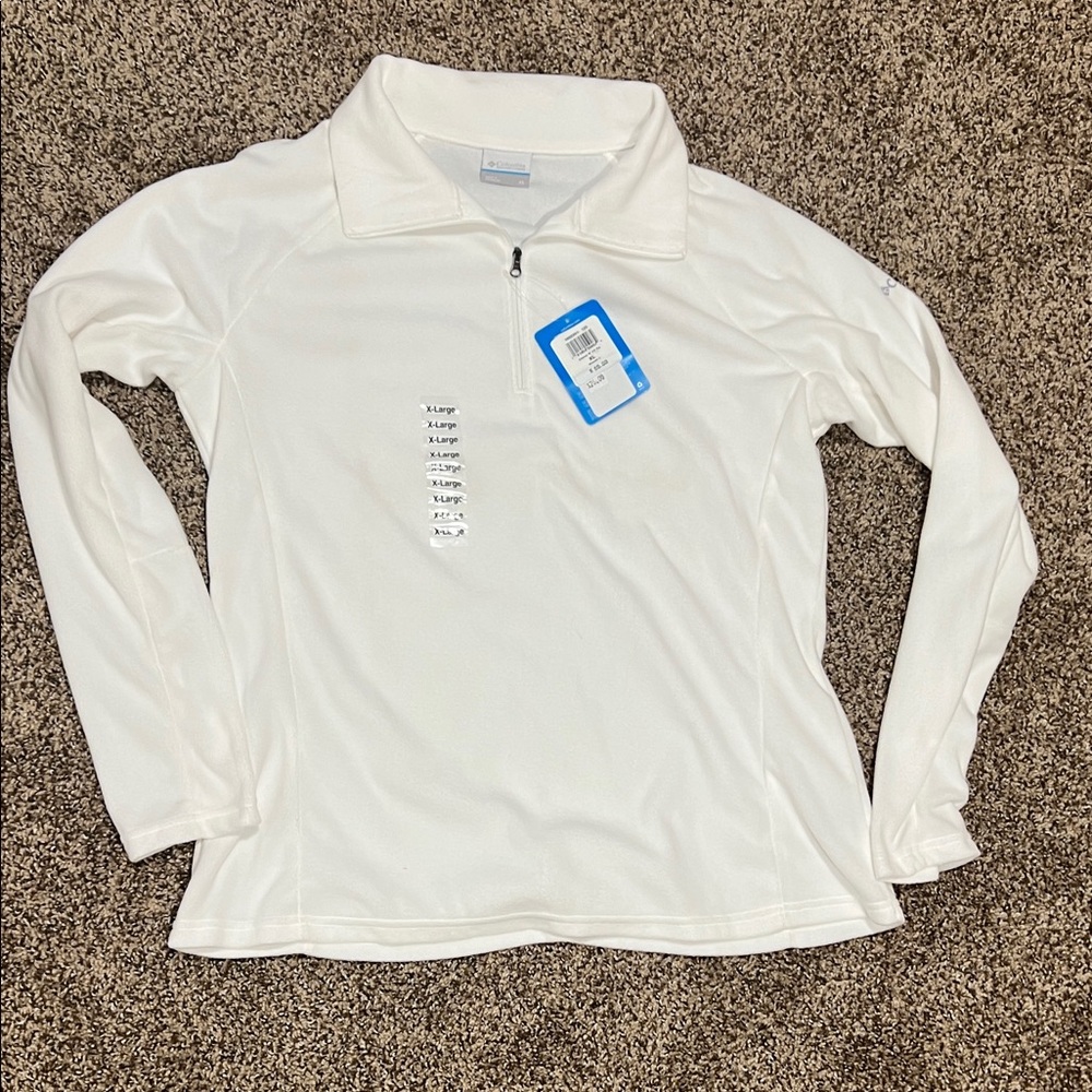 Columbia Women's White Quarter-Zip Sweatshirt